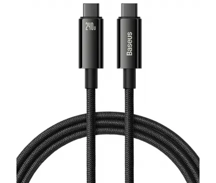 Cablu Baseus Tungsten Gold USB-C 240W 3m negru