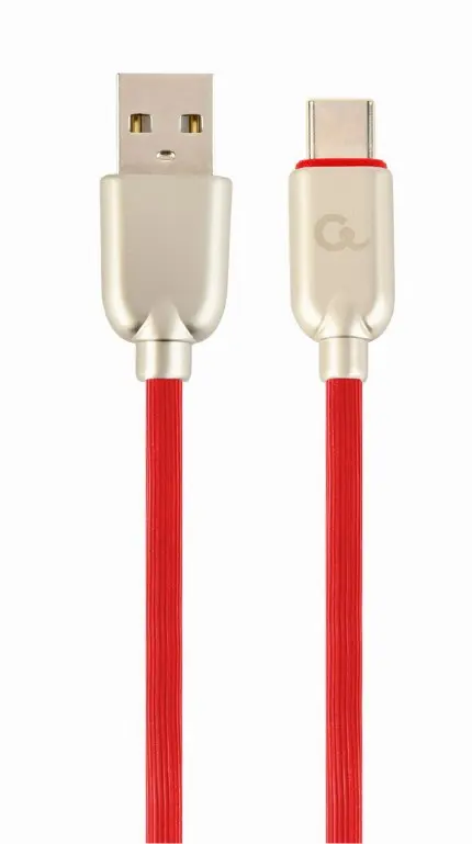 Cablu alimentare si date Gembird, USB 2.0 (T) la USB 2.0 Type-C (T), 2m, Rosu, CC-USB2R-AMCM-2M-R