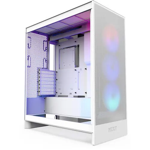 Carcasa NZXT H7 Flow RGB alb Mid-Tower ATX