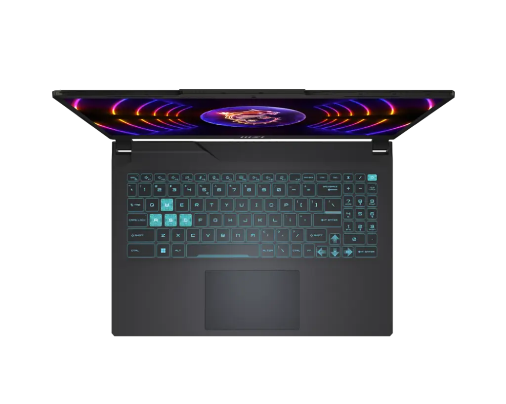 Laptop Gaming MSI Cyborg 15 A12UC cu procesor Intel® Core™ i5-12450H pana la 4.4 GHz, 15.6″, Full HD, IPS, 144Hz, 16GB, 512GB SSD, NVIDIA® GeForce RTX™ 3050 4GB GDDR6, No OS, Black
