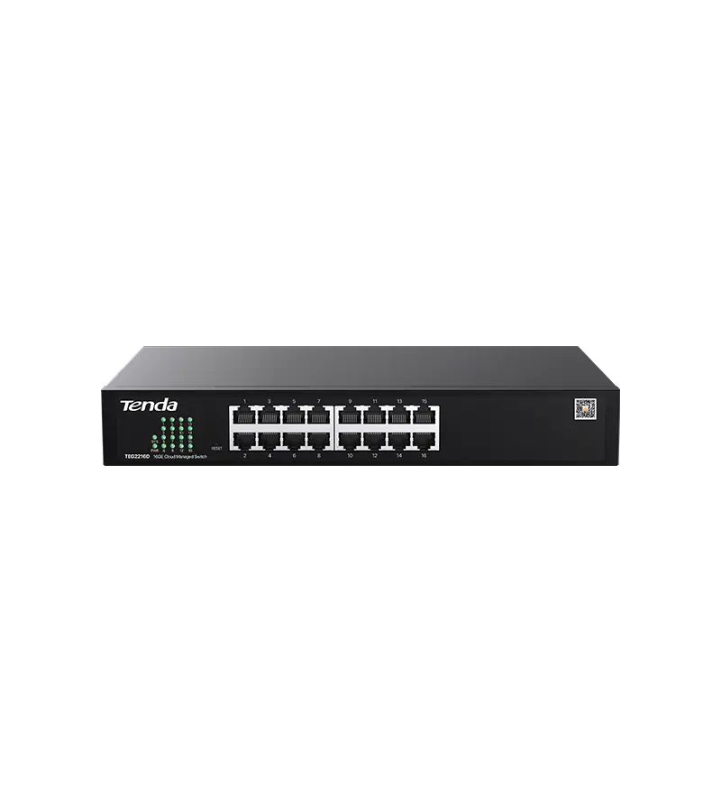 Switch Tenda TEG2216D 16GE Cloud, negru, 16 porturi Ethernet, 294x178x44mm