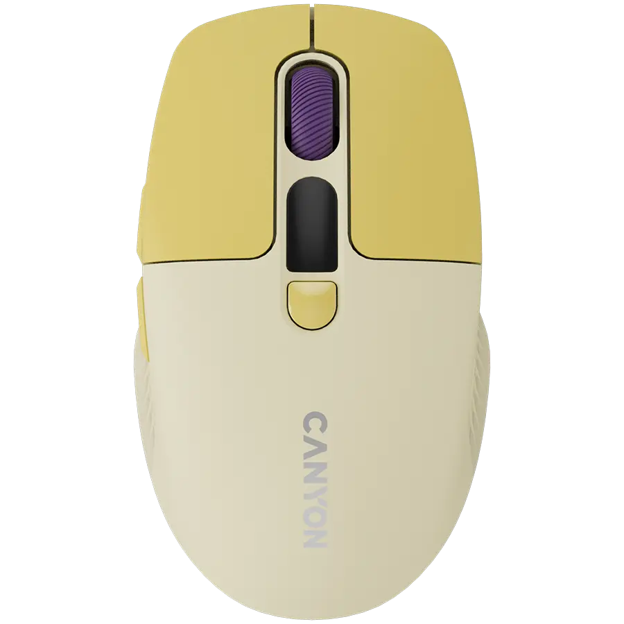Mouse Canyon MW-26 LCD Silent Dual Mode, Wireless, USB Galben