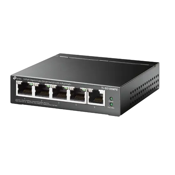 Switch TP-Link TL-SG105MPE 5 porturi Gigabit 4 PoE+ Easy Smart