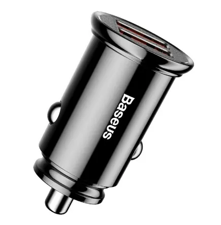 Încărcător auto Baseus Circular 30W 2x USB-A Negru