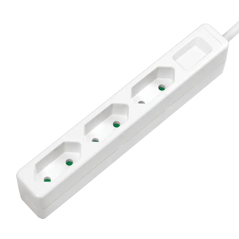 Prelungitor cu 3 prize, Logilink, 1.5 m, Alb