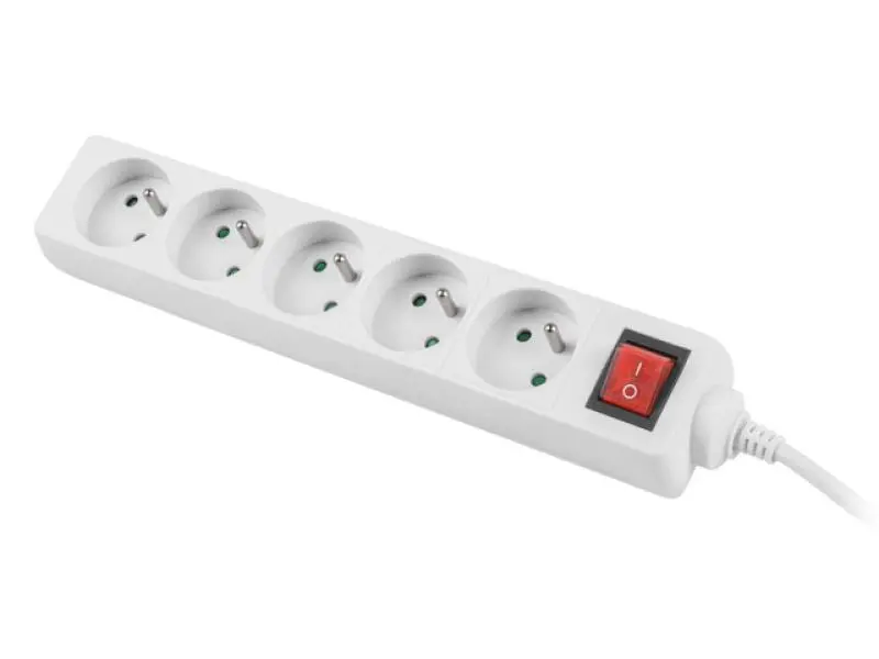 Prelungitor Lanberg PS1-05E-0300-W 3 m 5 prize alb