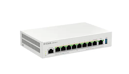ROUTER D-Link wired 2.5 Gigabit, 1 x Gigabit WAN, 1 x 2.5G WAN/LAN, 7 x 2.5G LAN, 8 Port 802.3at PoE output, tehnologie VPN „DBR-600-P” (timbru verde 0.8 lei)