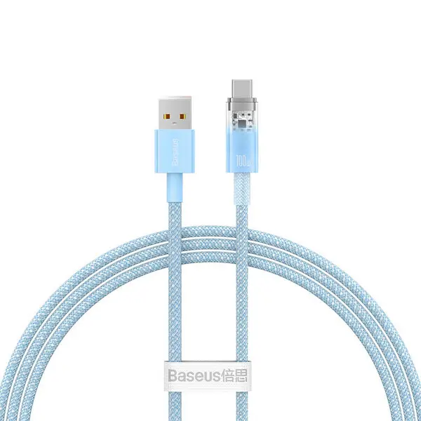 Cablu Baseus Explorer USB-C 100W 2m albastru