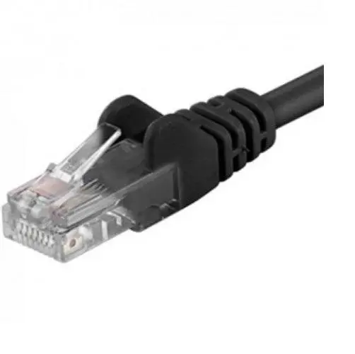 Patchcord UTP Cat6 1m negru PremiumCord RJ45