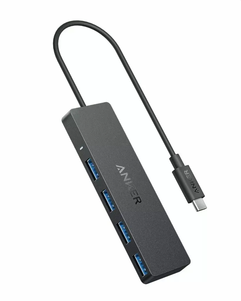 Hub Anker USB-C 4-in-1 4x USB-A 5Gbps negru