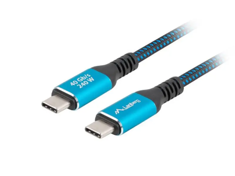 Cablu USB-C Lanberg 2m 240W 8K negru-albastru CA-CMCM-45CU-0020-BK
