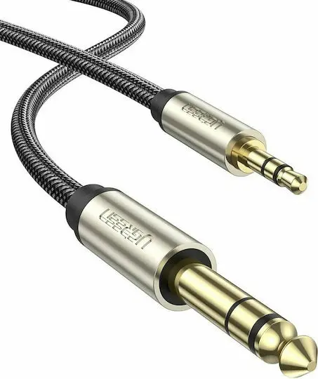 Cablu audio UGREEN AV127 10629 3m 3.5mm la 6.35mm TRS gri