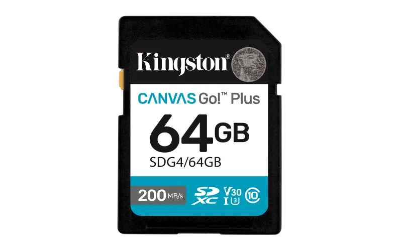 Card memorie Kingston Canvas Go Plus 64GB SD U3 V30