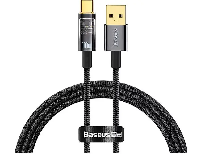 Cablu Baseus Explorer USB USB-C 100W 2m negru