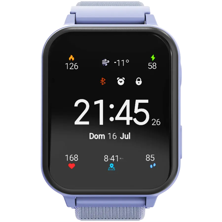 Ceas inteligent pentru copii Canyon Alfie CNE-KW37BL, 1.69″, Bluetooth, GPS, albastru, 56.7×39.9×15.9mm