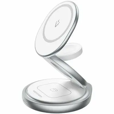 Stație încărcare wireless Vention 3in1 MagSafe argintiu FGEI0