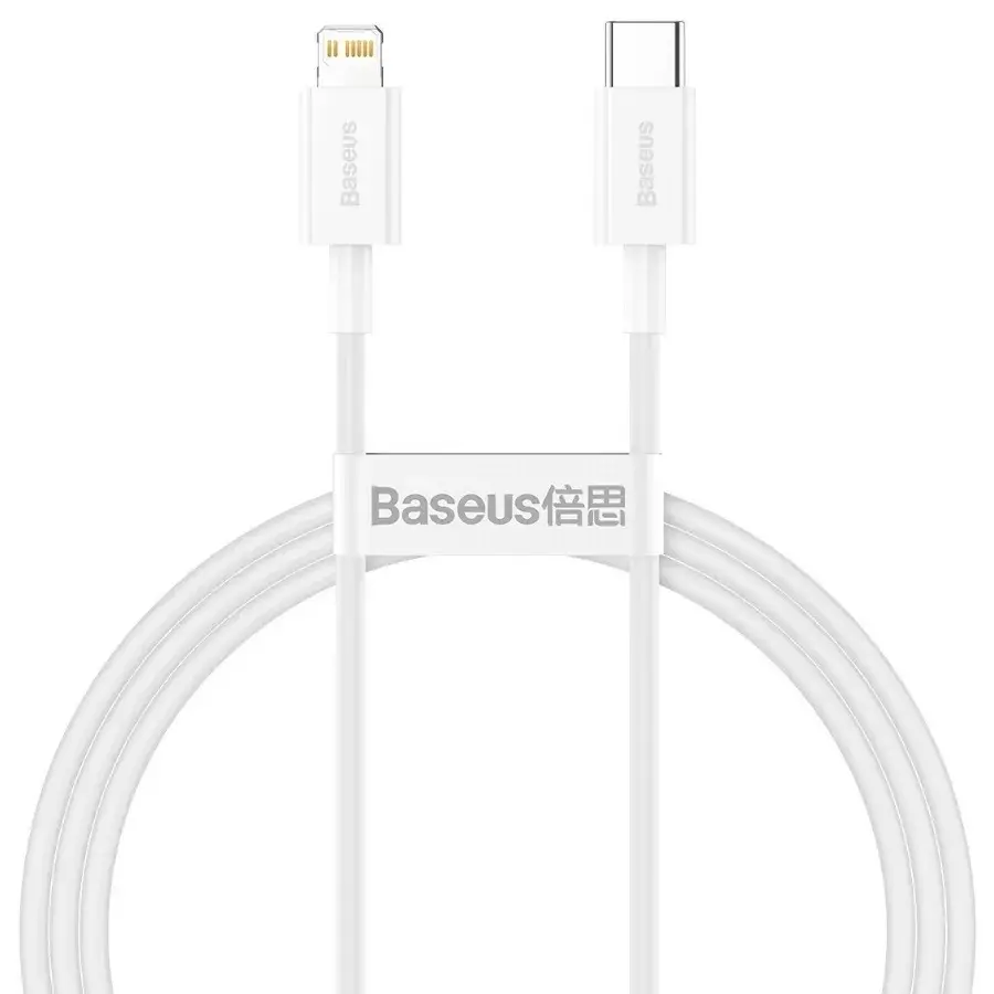 Cablu Baseus CATLYS-B02 USB-C Lightning PD 1-5m alb