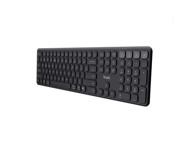 Tastatura wireless Trust VAIYA Multidevice RF 2 4GHz Bluetooth USB C layout US negru