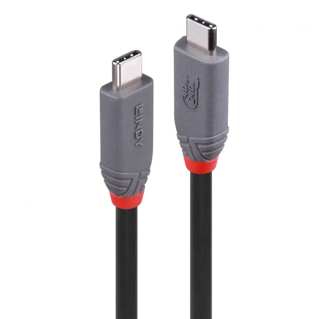 Cablu Lindy USB4 Type-C 0-8m 40Gbps Anthra