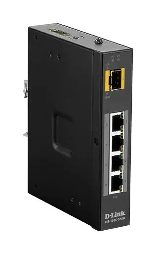 Switch D-Link DIS-100G Industrial Railmount Gigabit 4x RJ-45 1x SFP PoE+