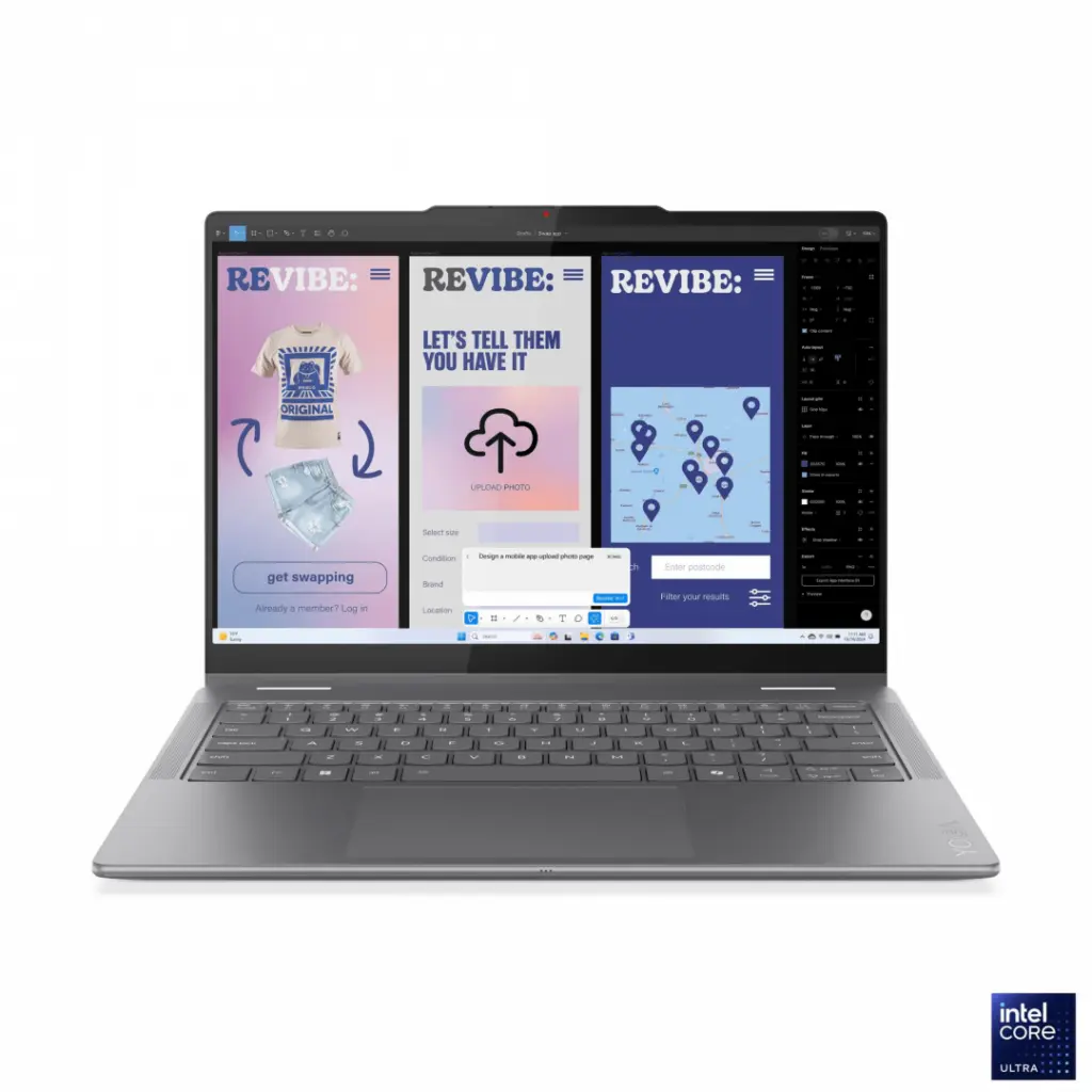 Laptop Lenovo Yoga 7 2-in-1 14ILL10 cu procesor Intel® Core Ultra 7 256V pana la 4.8GHz, 14″ WUXGA, OLED, Touch, 16GB LPDDR5x RAM, 1TB SSD, Intel® Arc™ Graphics, Windows 11 Pro, Luna Grey, 3y on-site Premium Care