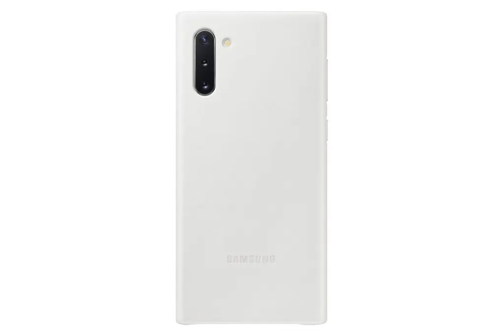 Husă Samsung Leather Galaxy Note 10 albă