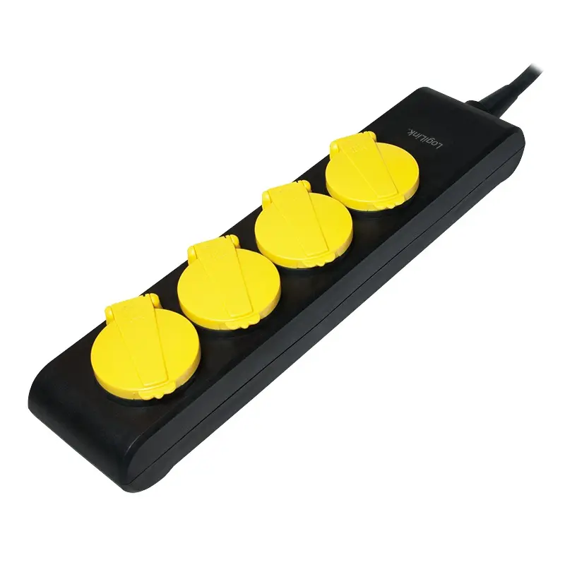 Prelungitor LogiLink LPS212 Schuko 4 prize IP44 1,4 m negru