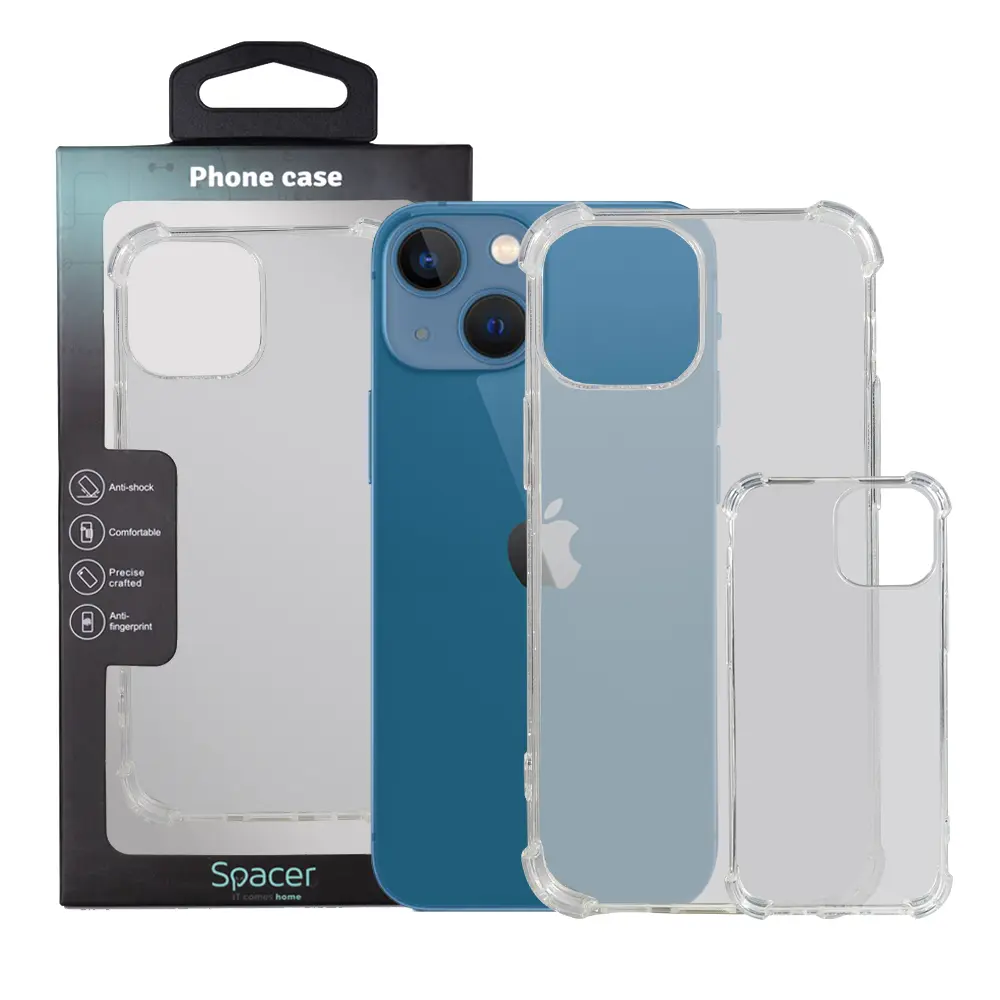 Husă Spacer iPhone 13 mini TPU transparentă