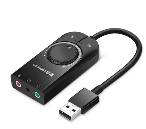 Adaptor audio UGREEN USB 3x jack 40964 Negru