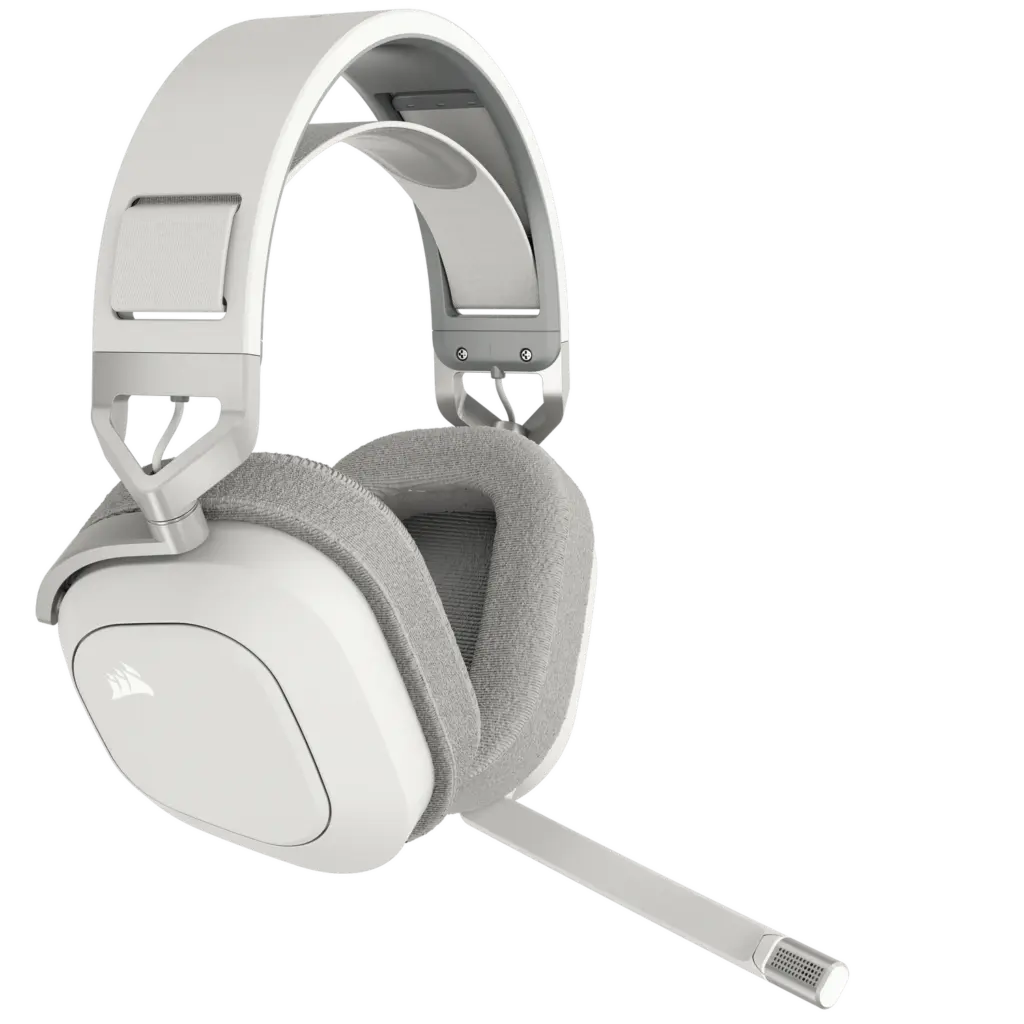 Căști gaming Corsair HS80 MAX wireless alb 2.4GHz Bluetooth