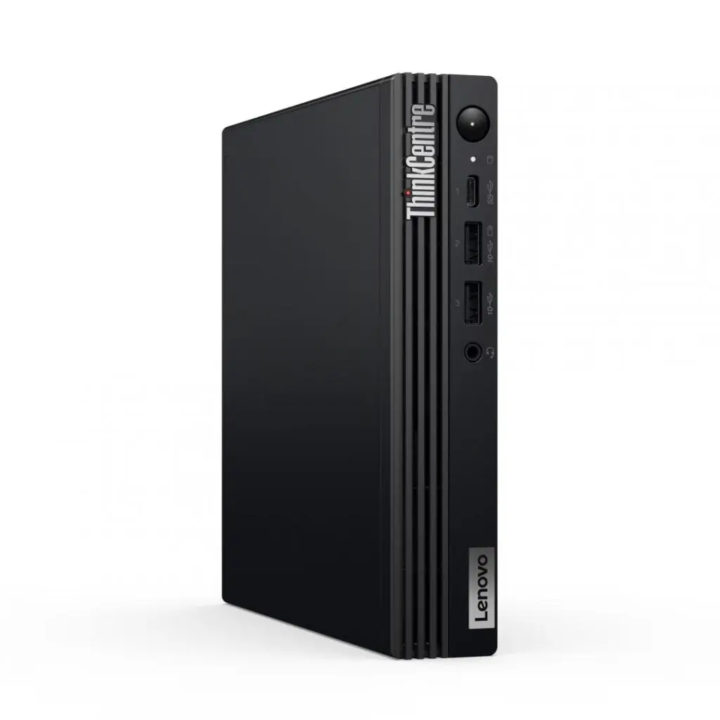 Sistem Desktop PC Lenovo ThinkCentre M70q Gen 5 cu procesor Intel® Core™ i5-14400T, pana la 4.5 Ghz, 16GB DDR5, 512GB SSD, Integrated Intel® UHD Graphics, No OS, Black, 3y on-site Premium Care