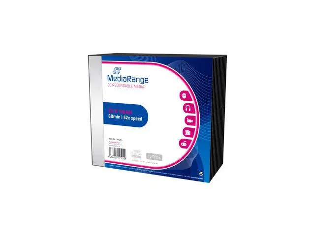 Set 10 CD-uri MediaRange, CD-R80, Slimcase, 700 MB