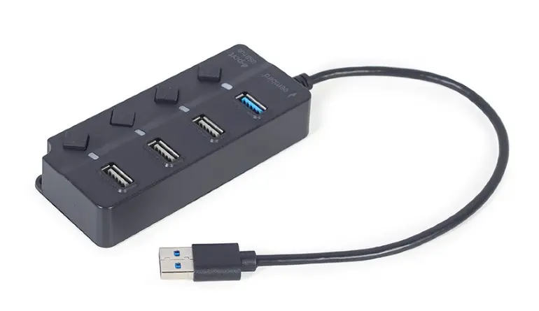 Hub, Gembird, 4 porturi, 1xUSB3.1 + 3xUSB2.0, Negru