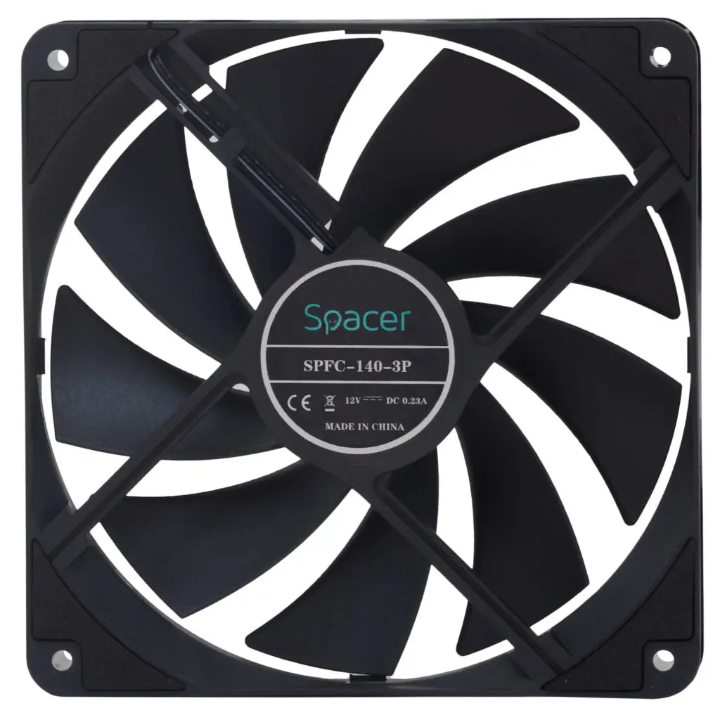 Ventilator Spacer SPFC-140-3P 140 mm negru 67.6 CFM