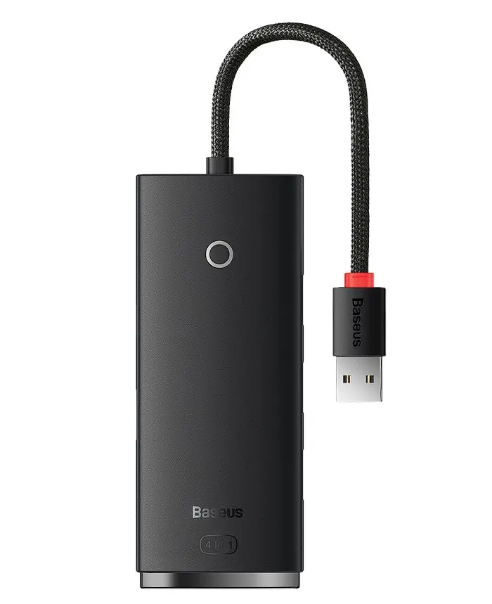 Hub USB Baseus Lite WKQX030001 4 porturi USB 3.0 25 cm negru