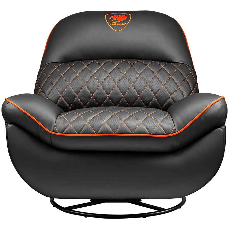 Scaun gaming COUGAR, Canapea Overlord, Pana la 150 kg, Negru/Portocaliu