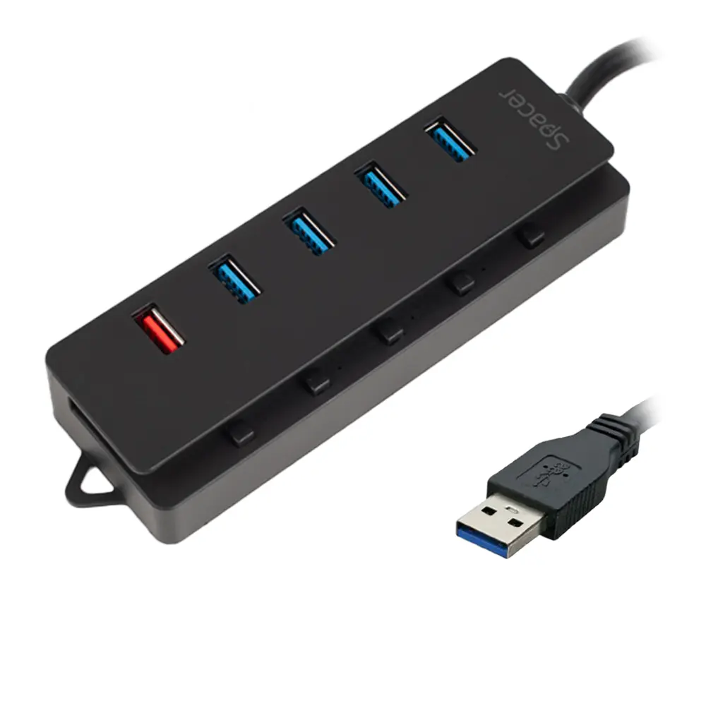 Hub USB Spacer SPH-4USB30-1QC 4 porturi USB 3.0 Quick Charge