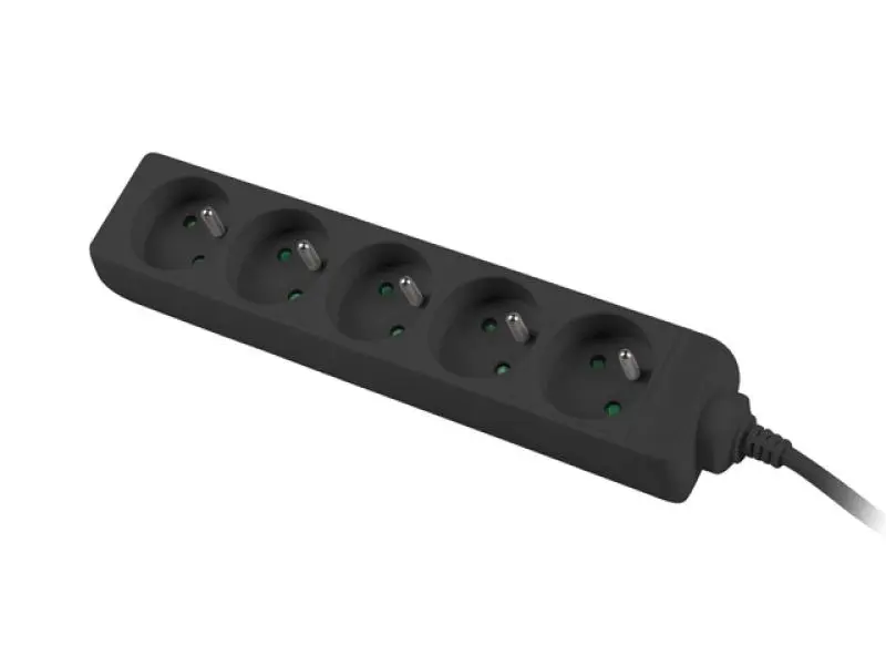 Prelungitor Lanberg PS0-05E-0150-BK, 5 prize, 1.5m, negru
