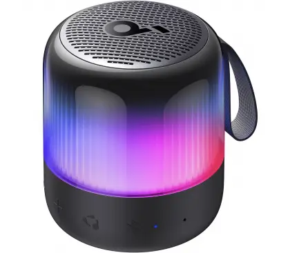 Boxa portabila wireless Anker SoundCore Glow Mini, 8W, Autonomie 12H, Sunet 360°, IP67, Negru