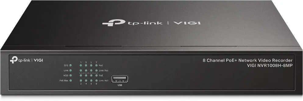 NVR TP-Link VIGI NVR1008H-8MP 8 canale PoE+ 8MP