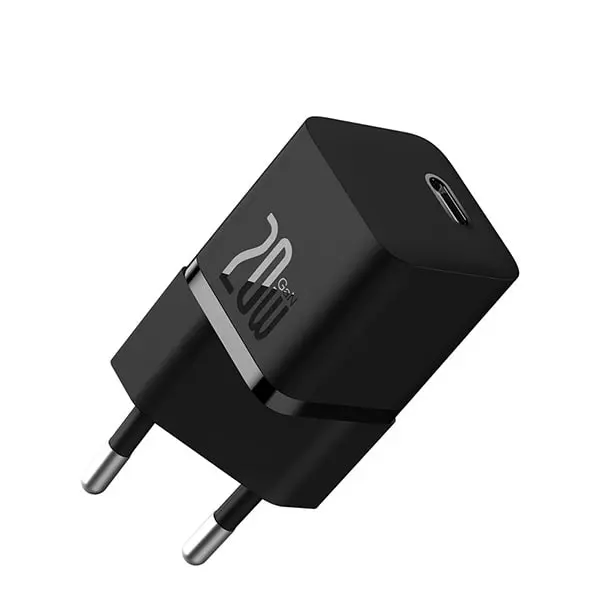 Incarcator GaN, Type-C, 20W + Cablu Type-C la Type-C, 100W, 1m – Baseus (P10110900113-00) – Cluster Black