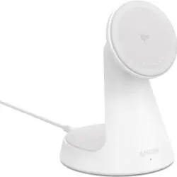 Încărcător wireless Anker MagGo Stand Qi2 360 15W Alb