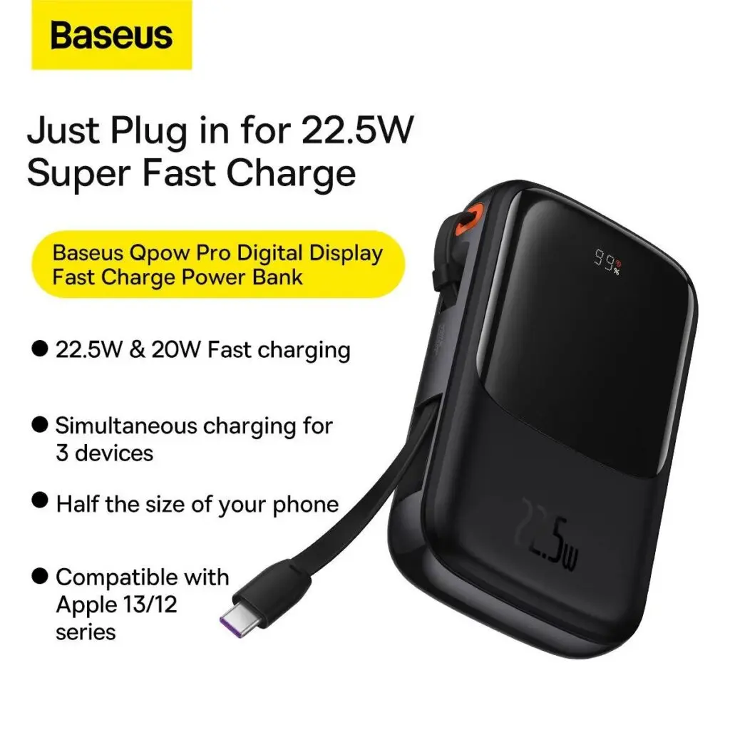 Power bank Baseus Qpow Pro 10000mAh negru
