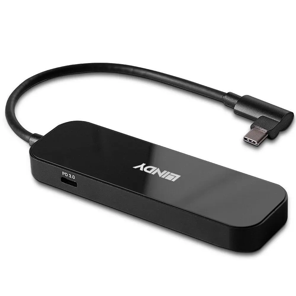 Hub USB Lindy 43334 Type-C 2×USB-A 2×USB-C 10 Gbps 100W PD