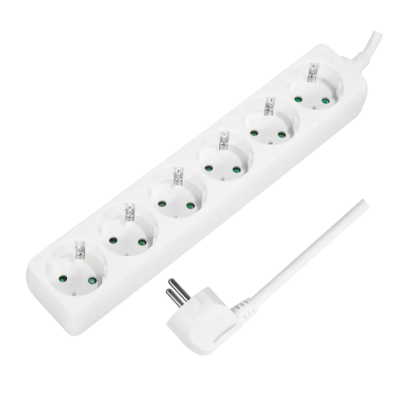 PRELUNGITOR LOGILINK, Schuko x 6, cablu 3G 1.5mm2, 230 V/16 A, 50 Hz, max. 3500 W, IP20, 1.5m, alb, „LPS238” (timbru verde 0.8 lei)