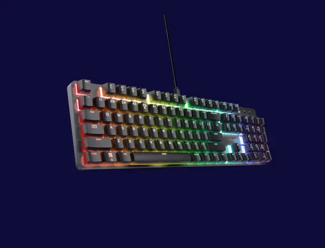 Tastatura gaming mecanica Trust GXT871 ZORA Full RGB cablu 1 8m negru