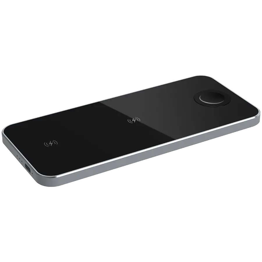 Incarcator wireless 3in1 Prestigio PCS105A_SG ReVolt A5, 3-in-1, Negru