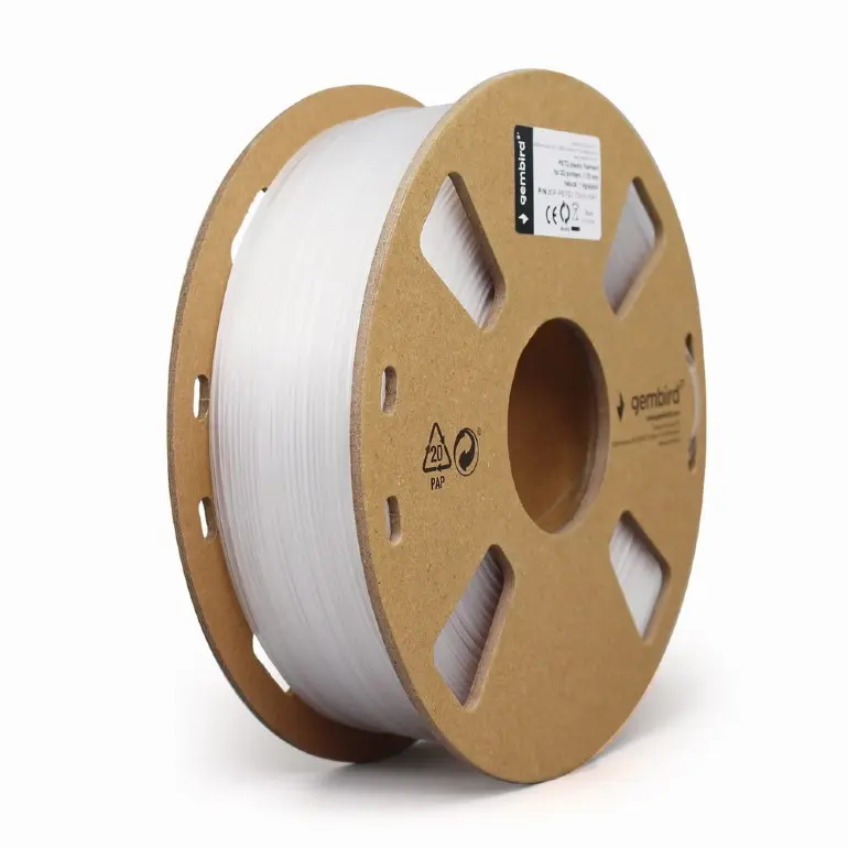 Filament Gembird PETG 175mm alb 1 kg