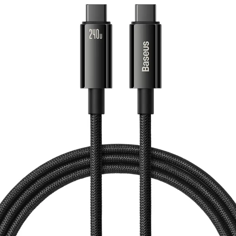 Cablu Baseus Tungsten Gold USB-C 240W 2m negru