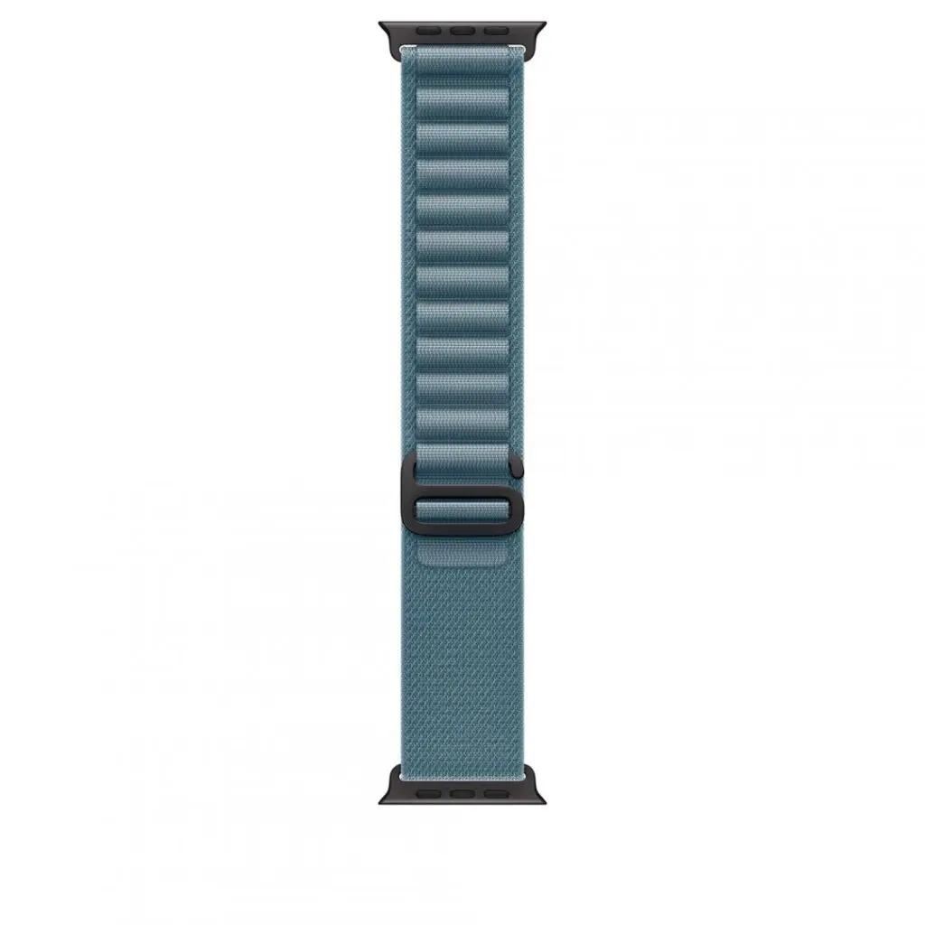 Curea Apple Watch 49mm Alpine Loop Light Blue Large Black Titanium